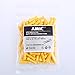 AIRIC UL Listed Yellow Butt Connectors Crimp Splice Terminals 100pcs 12-10 AWG Electrical Connector, Fully Insulated PVC Wiring Crimps Terminal for 12,10 Gauge Wire
