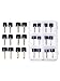 Mudder 12 Pair Heel Tip Taps High Heel Caps Shoes Replacement Dowels 8/9/10 mm, with Storage Box, Black