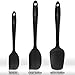 3 Piece Premium Silicone Kitchen Cooking Utensils - Pro Grade 600 Degrees, High Heat-Resistant - Spatulas, Turners, Scrapers, Durable, Flexible, Non-Stick Design by Premium Home Quality (Black)