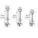 CrazyPiercing 6Pcs 16G 6-10MM Stainless Steel Lip Rings Nose Studs Piercing Internally Threaded