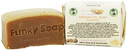 Funky Soap Palm Free Babassu Soap, 100% Natural Handmade, 1 Bar of 120g