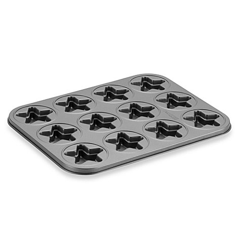 Click Here to See More Images Cake Boss 12-Cavity Nonstick Star Cookie Pan