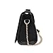 Small Crossbody Purse Wallet Pu Leather Bags with Bowknot Chain Strap for Women Shoulder Handbags (Black)