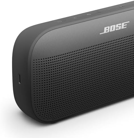 SoundLink Flex SE Tragbarer Bluetooth Lautsprecher (2. Gen.), Tragbarer Outdoor Lautsprecher, wasserdicht & staubdicht, mit naturgetreuem Klang, Ohne Mikrofon, bis zu 12 h Akkulaufzeit, Schwarz