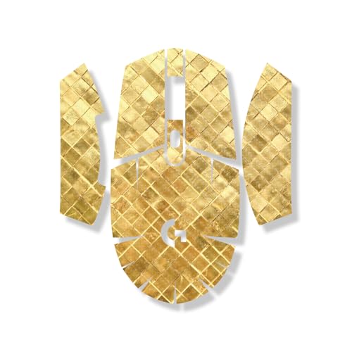 Carbon Fiber Mouse Skin Compatible with Logitech G305 Lightspeed - Gold Tiles -…