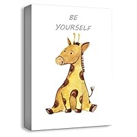 signwin-Canvas Wall Art-Cute Giraffe-Canvas Prints Home Artwork Decoration for Kids Bedroom,Living Room - 12x18 inches