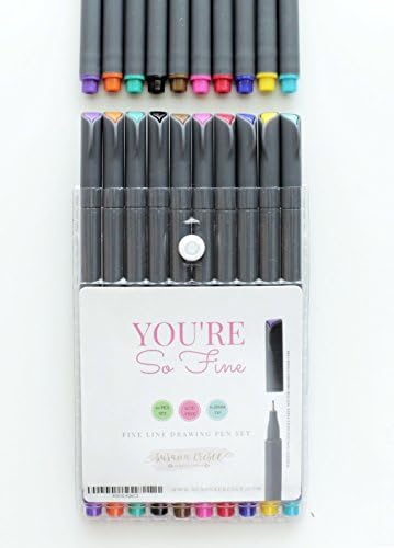 Fineliner Color Pen Set Marker, 0.38mm Colored Fine Line Point, Assorted Colors Planner and stationery pen,10-Count
