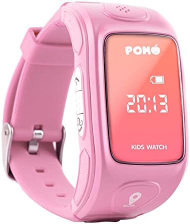 POMO Smart Watch GPS Locator for Kids (Pink) with SOS Function, Pedometer, Phone/Messaging, Precision Locators, Distance and Watch-Off Alert, Accident Report, and More. POMO Rainbow Series