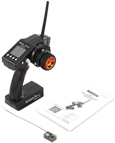 fggfgjg RadioLink RC4GS 2.4G 4CH Controller Transmitter R6FG Receiver Gyro for RC Car Boat(Black)