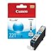 Canon CLI-221 Genuine Cyan Ink Tank, Compatible with MP980, MP560, MP620, MP640, MP990, MX860, MX870, iP4600, iP3600, and iP4700 Printers