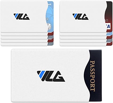 RFID Blocking Sleeves (10 Credit Card & 2 Passport Protectors) by VLG - Identity Theft Protection for Travel and Everyday Use – Made from Professional Medical RFID Supplies – Buy With Confidence