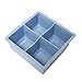 Cocktail Cube Silicone Extra Large Ice Cube Trays - 2.5 inches - Whiskey Drinks - Frozen Food Portions - Soap Making Molds (Blue 1 Tray)