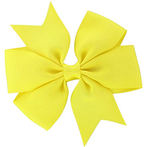 QingHan 40Pcs 3'' Grosgrain Ribbon Pinwheel Boutique Hair Bows Clips For Baby Girls Teens Toddlers Kids Children