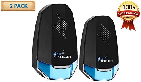 Ultrasonic Pest Repeller Plug in – Pack of 2 Pest Reject Devices – Premium Bug & Mice Portable Repeller – Safe for Pets – Easy to Use – Extended Action Ray – Non-Toxic – Eco-Friendly Pest Repellant
