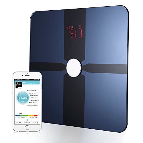 Smart Body Scale â€“ Bluetooth Weight Digital Scale Body Fat Analyzer with Free Smartphone App (Battery Included)