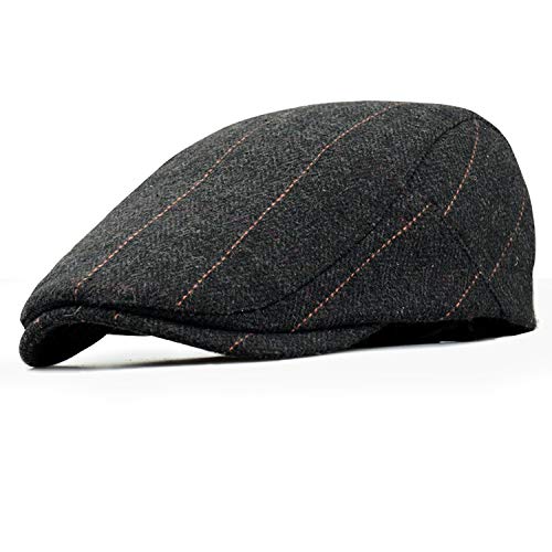 1920s Men Accessories Gatsby Gangster Costume Accessories Set Newsboy Flat Hat Y-Back SuspendersTied Bow Cigar Mustache Vintage Pocket Watch Grey - Thumbnail 4
