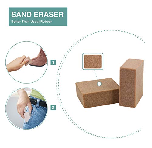 Shoe Brush, Suede & Nubuck 4-Way Brush + Eraser, Premium Shoe Cleaner Kit