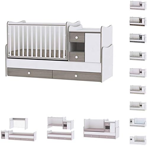 Lit Bebe Evolutif Combine Minimax 3en1 Lorelli Blanc Cafe Le Lit Bebe Se Transforme En Bureau Armoire Lit D Adolescent Lorelli Amazon Fr Bebes Puericulture