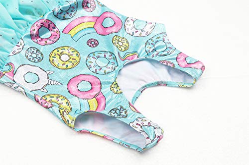 girls wrap skirted leotards for girls kids 2t 3t toddlers dance dress donuts aqua green chiffon colorful