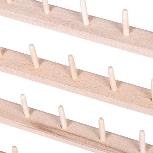 FidgetFidget Stand Holder Steady Wooden Embroidery Thread 60 Spools 40x32cm Yarn Shafts Shelf - Thumbnail 4