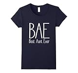 Womens Best Aunt Ever shirt | Women Large Navy