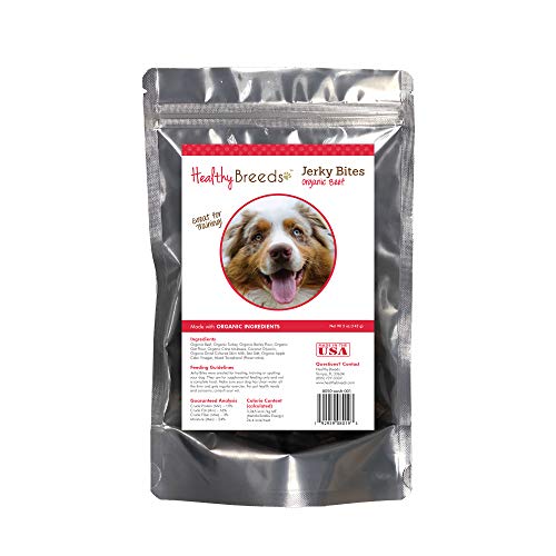 Healthy Breeds Australian Shepherd Jerky Bites Beef Recipe Dog Treats 5 oz