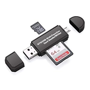 3-in-1 USB 3.0/USB C/Micro USB Card Reader SD, Micro SD, SDHC, Micro SDHC, Micro Memory Card Reader for MacBook PC…