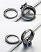 AMiERY Black Gold Sapphire Princess Cut CZ Wedding Engagement Band Bridal Rings Jewelry Set