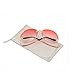 Pro Acme Fashion Vintage Oversized Clear Lens Women's Rimless Sunglasses (Pink, As Shown)