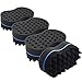 RioRand Hair Sponge Magic Barber Twist Curl Brush Sponge Dreads Locking Afro Coil Comb(4 Count (Pack of 1), Blue)