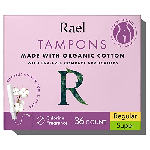 Rael Tampons, Compact Applicator Tampon Made with Organic Cotton