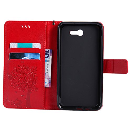 image for Galaxy J7 2017 Wallet Case,J7 V Case,MOONESS Embossing Fashion Floral 