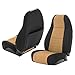 Smittybilt Neoprene Front and Rear Seat Cover Kit (Black/Tan) - 471125