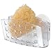 iDesign Sinkworks Kitchen Sink Suction Holder for Sponges, Scrubbers, Soap - Clear Large