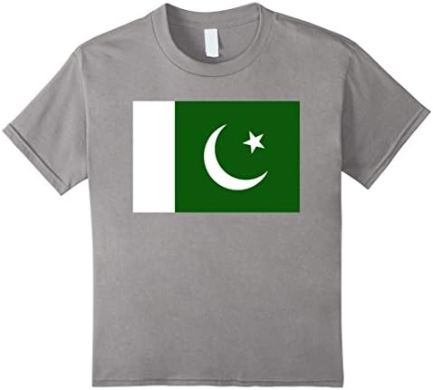 Kids Pakistan Flag Shirt Pakistani Family Heritage Party T-Shirt 12 Slate