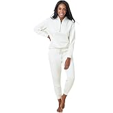 Softies Quarter Zip Jogger Lounge Set for Women Ultra Soft 2 Piece Loungewear with Zip Pullover Top and Jogger Pantst