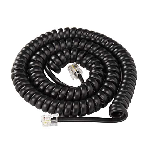 Telephone Handset Cord, 2 Pack Landline Handset Cord Cable (7.5Ft Uncoiled, 1.5 Ft Coiled) Telephone Accessory