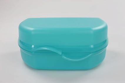 TUPPERWARE To Go Snacky türkis Brotbox Schule Kindergarten Pausenbrot Sandwich