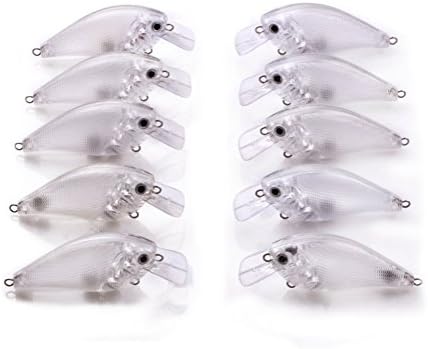 25 pieces Clear 2.5 Square Bill Fishing Crankbaits Lures 3 .15in/0.5oz