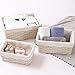 HOSROOME Handmade Bathroom Storage Baskets Set Shelf Baskets with Liner Woven Decorative Home Storage Bins Decorative Baskets Organizing Baskets Nesting Baskets(Set of 3,Beige)