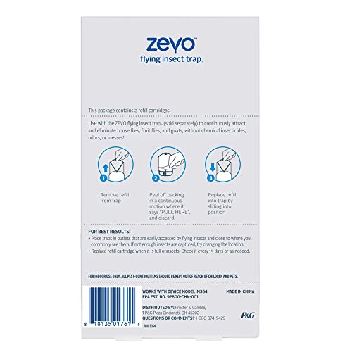 Zevo Flying Insect Trap Refill Kit Mosquitoes And Other Insects Model 3