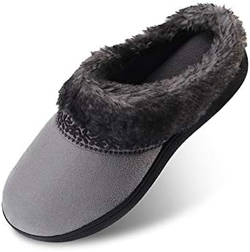 Women's Memory Foam Slippers Non Slip Soft Plush Fleece Lined House Shoes Indoor/Outdoor