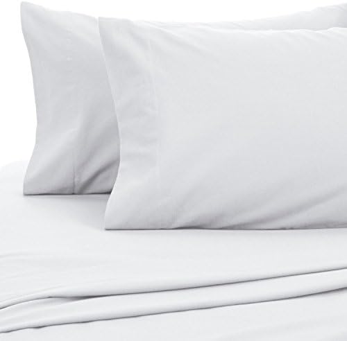 Goza Cotton 190 Gram Heavyweight Flannel Sheet Set (Queen, White)
