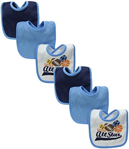 Always Baby Baby-Boys Sport 6 Piece Terry Bib Bundle, Sport, One Size