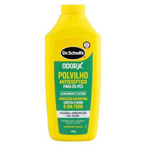 Dr. Scholl's Pó absorvente para pés Odor-x, 200 ml (pacote com 1)
