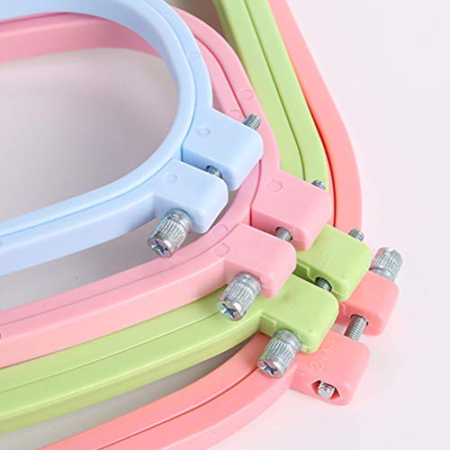 Color Scissor 4 Pieces Plastic Embroidery Hoops, 4 Sizes Square Cross Stitch Hoops for Embroidery and Cross Stitch(5 Inch 6 Inch 10 Inch 12 Inch) - Thumbnail 3