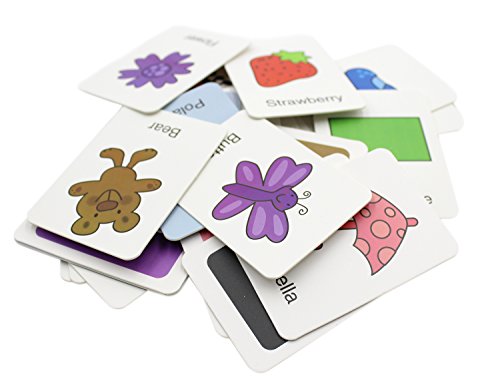 image for KINGSEVEN Anti-tear Flash Cards Learning Alphabet Puzzle Cards, Matchi