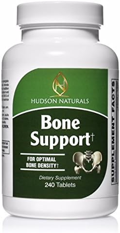 Hudson Naturals Bone Support - 240 tablets - Healthy Bone Density Support with Calcium, Magnesium, 1000 IU Vit D3 and Vit K-2