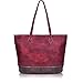 ZMSnow Designer PU Leather Tote Handbag Shoulder Mix Color Bag for Women Girl Work School(ZMS-NB-105,Winered)