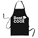 kiskistonite Adult Apron, Best Cook Quote Kitchen Chefs Butchers Cooks Restaurant Bistro BBQ Polyester Apron, 27 x 31 inches